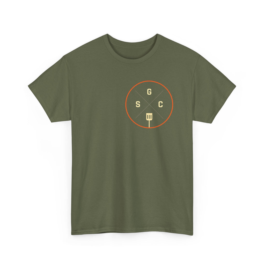 Sunday Griddle Co. Heavy Cotton Tee — Flat Top Grill Shirt | BBQ T-Shirt for Men